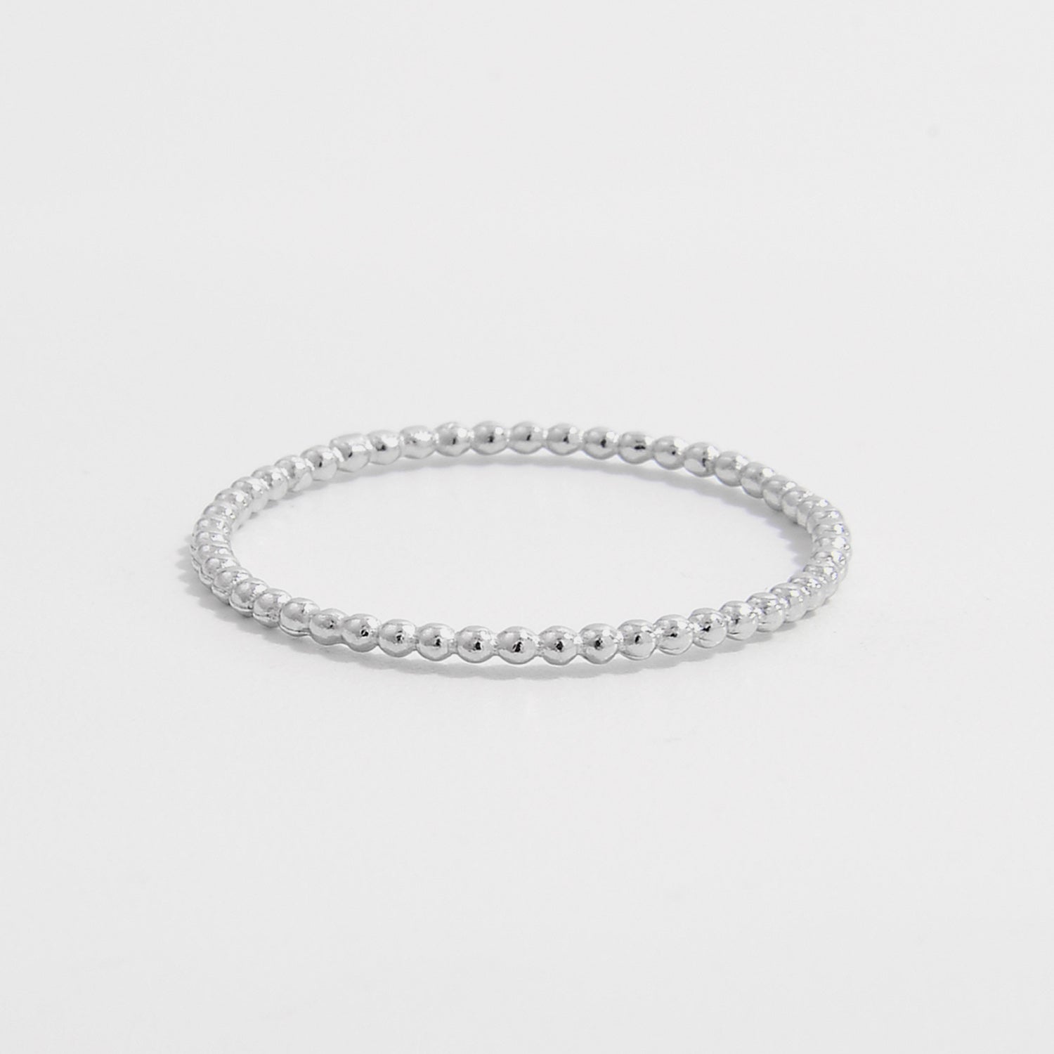 925 Sterling Silver Bead Ring Silver 110c90b4-6a1d-4516-affc-907d8d31fa77-Max Trendsi