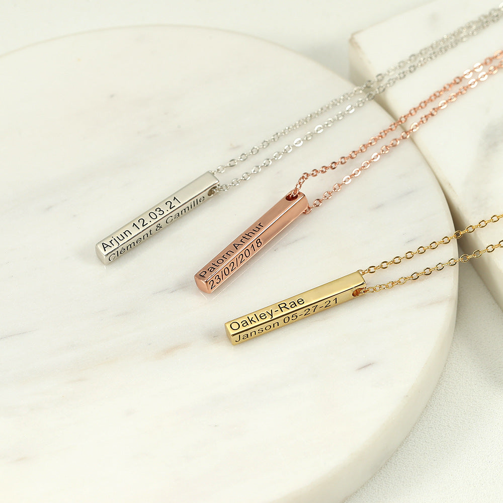 Simple atmosphere can be customized name design all-match necklace 2109334b-6c89-4509-8e1b-fd7616ac9ca9 Glownestbest