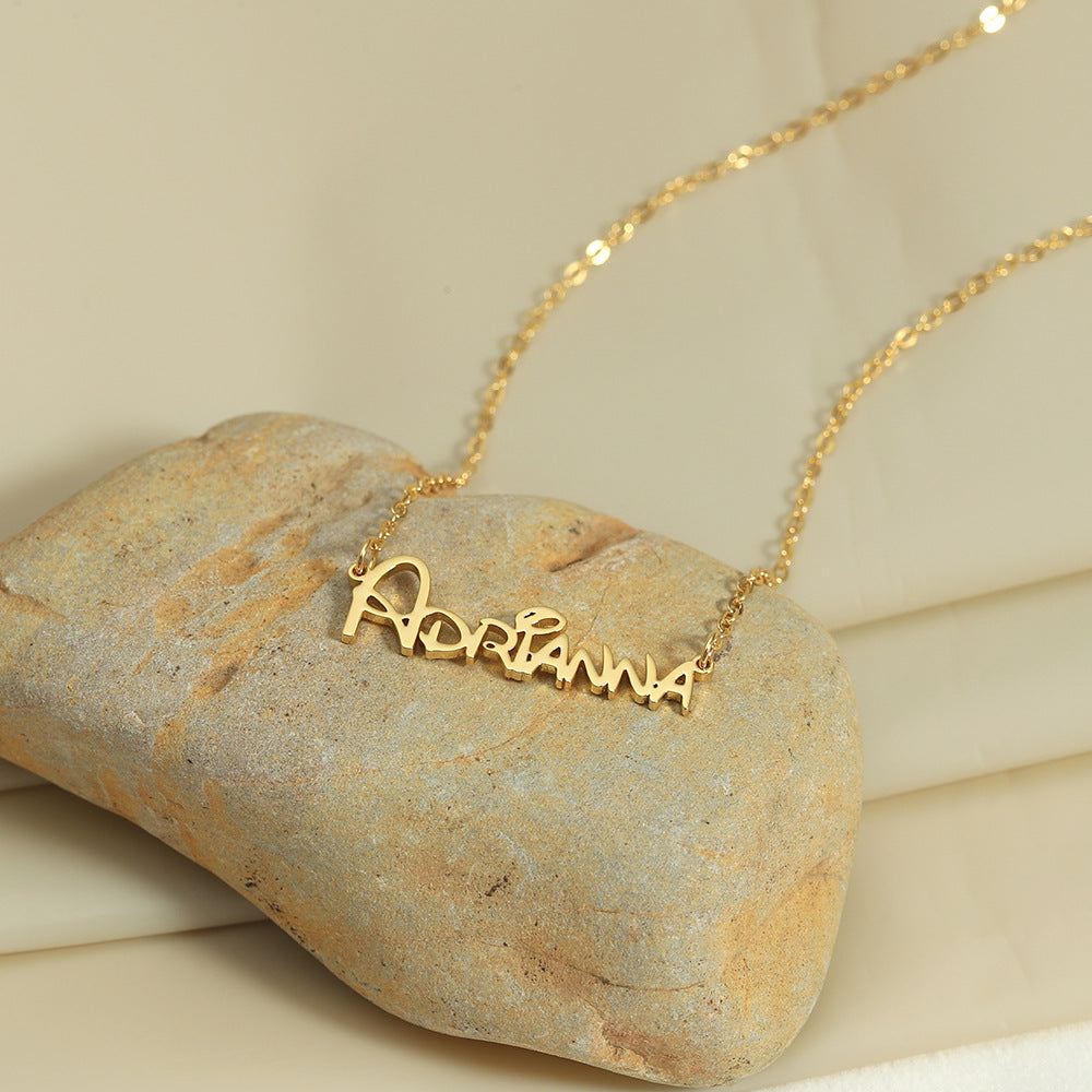 S925 Silver Customizable Alphabet Pendant Necklace 216ae974-68ec-4857-b114-e1d6e68ee0c7 Artshiney