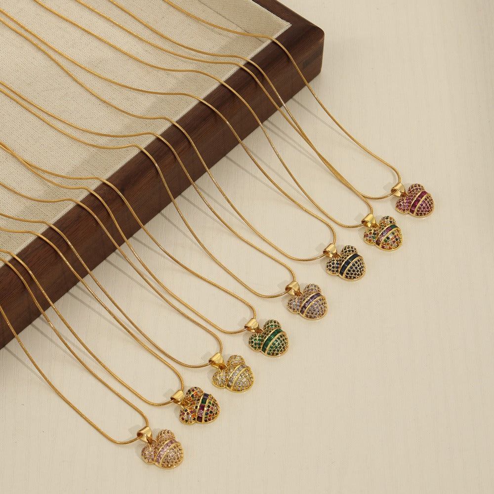 18K gold exquisite dazzling cartoon bear diamond design light luxury style pendant necklace 2d803add-e7ec-42b3-aff2-d97309a8e628 Artshiney
