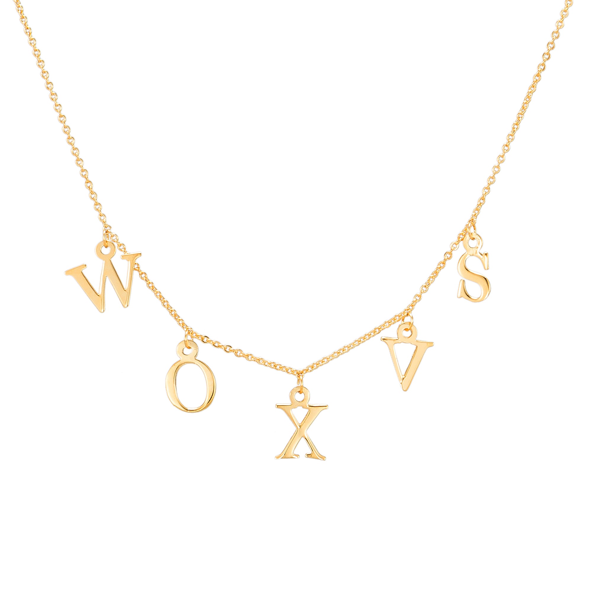Handmade Multiple Single Letter Customizable Necklace 49d8548f-0a2b-4be2-bc88-febff571133f Artshiney