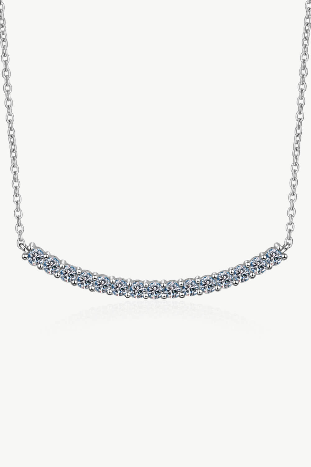 Sterling Silver Curved Bar Necklace Silver One Size 522ef30b67cd4648b2ad53a51f7f2e80-Max Trendsi