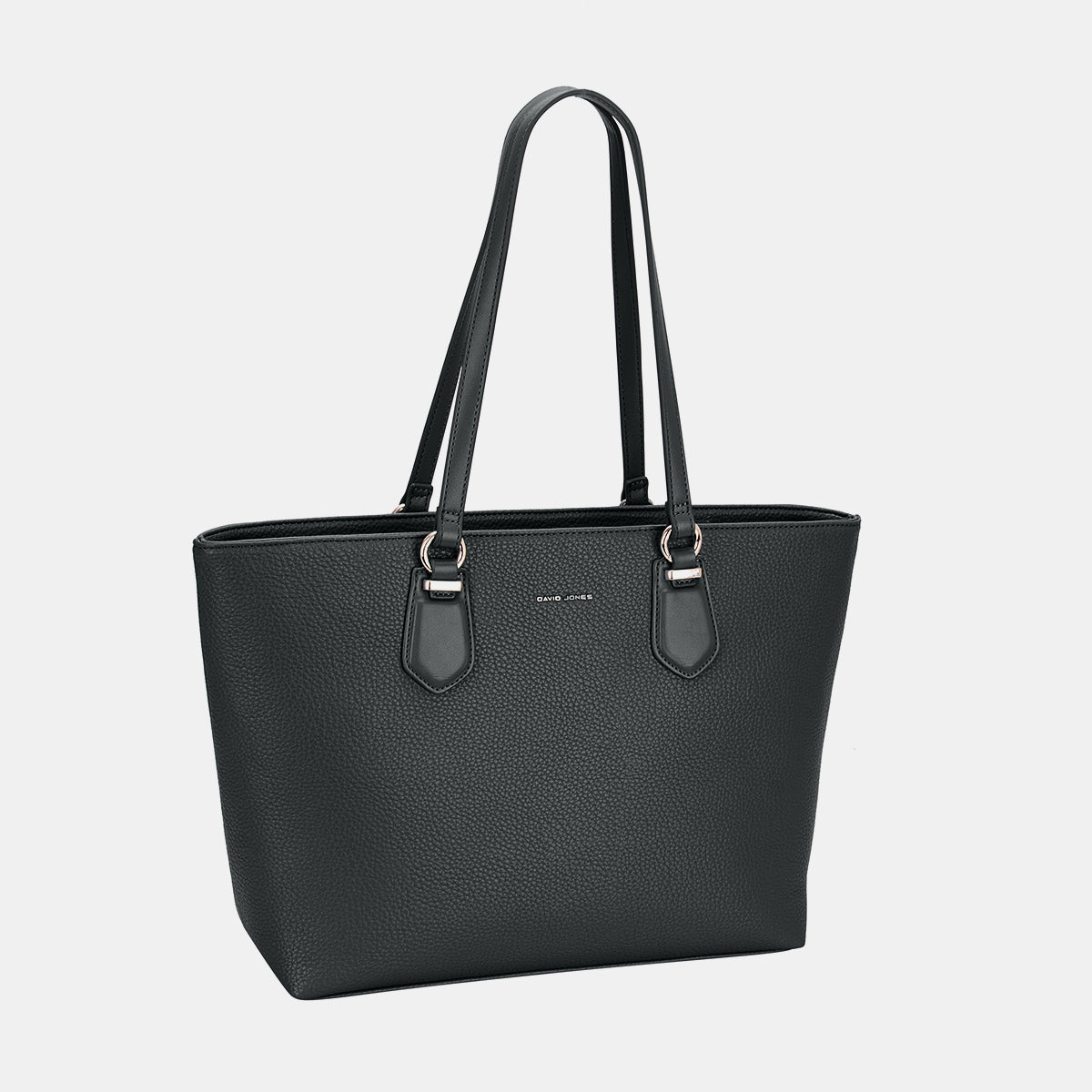 David Jones PU Leather Tote Bag Black One Size 64b81ff4-724e-4a45-bdd5-d768e3738c0c-Max Trendsi