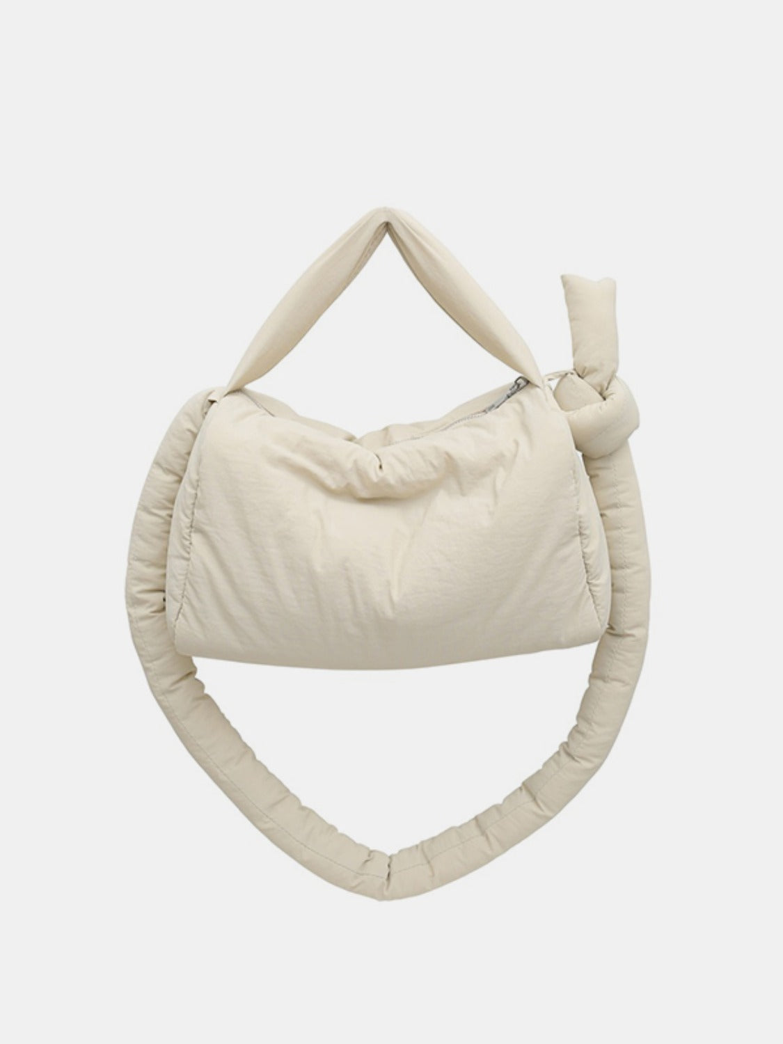 Puffy Nylon Medium Crossbody Bag Beige One Size 805b8b13-3a1c-4479-9f85-d3ed13fb7564-Max Trendsi