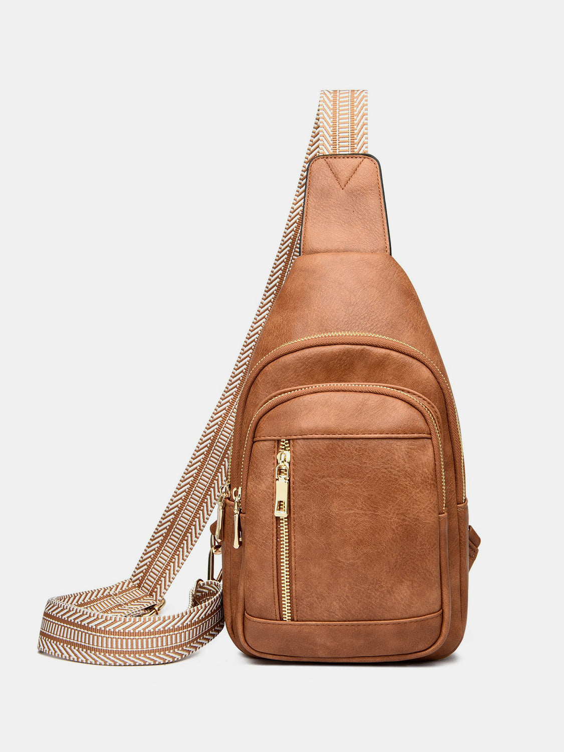 PU Leather Adjustable Strap Crossbody Bag Terracotta One Size 9880aaf7-0b1e-4ba3-a849-cb846b5589f8-Max Trendsi