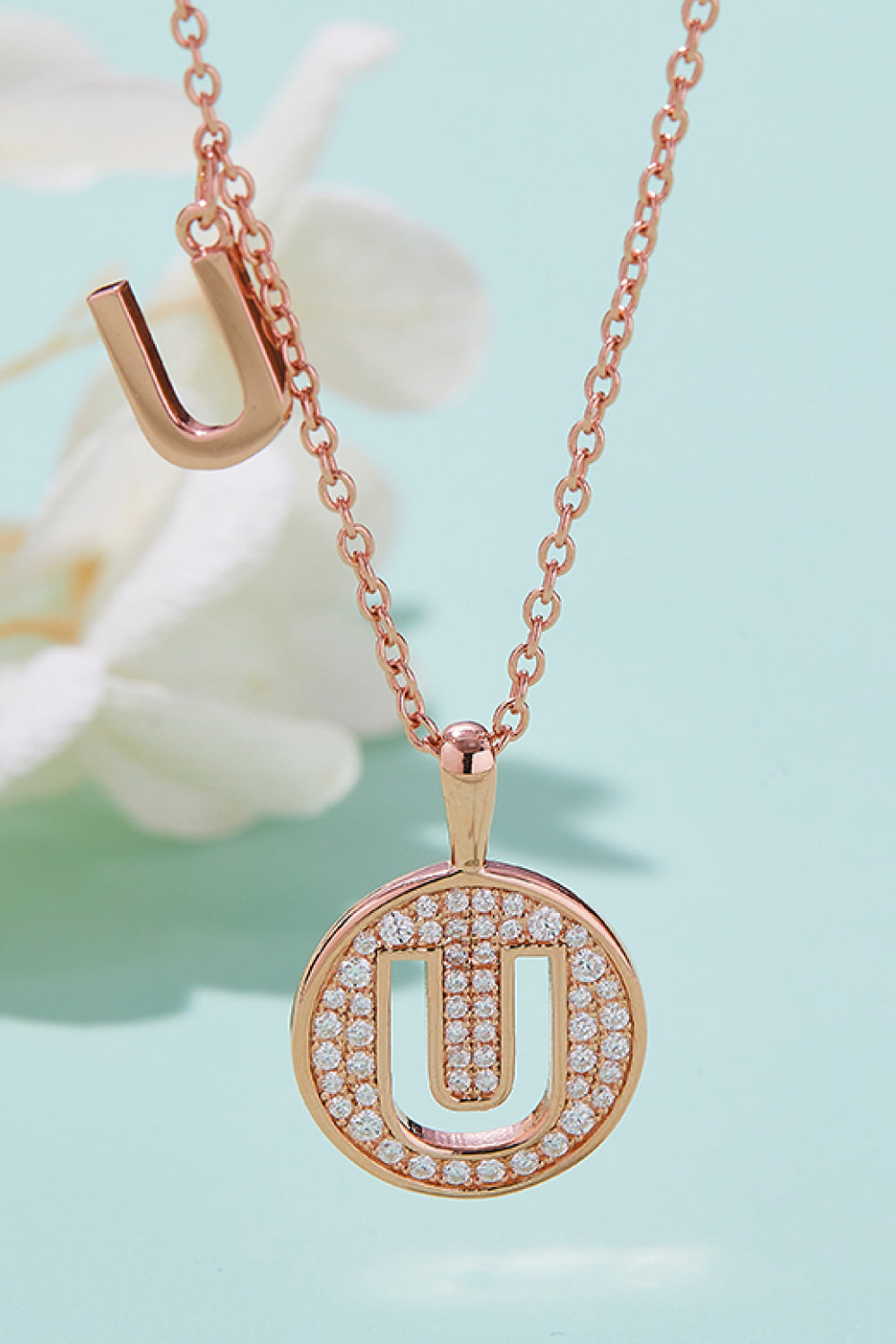 Moissanite U to Z Pendant Necklace U One Size 9935041ee3864edd93766833a1e7bf73-Max Trendsi