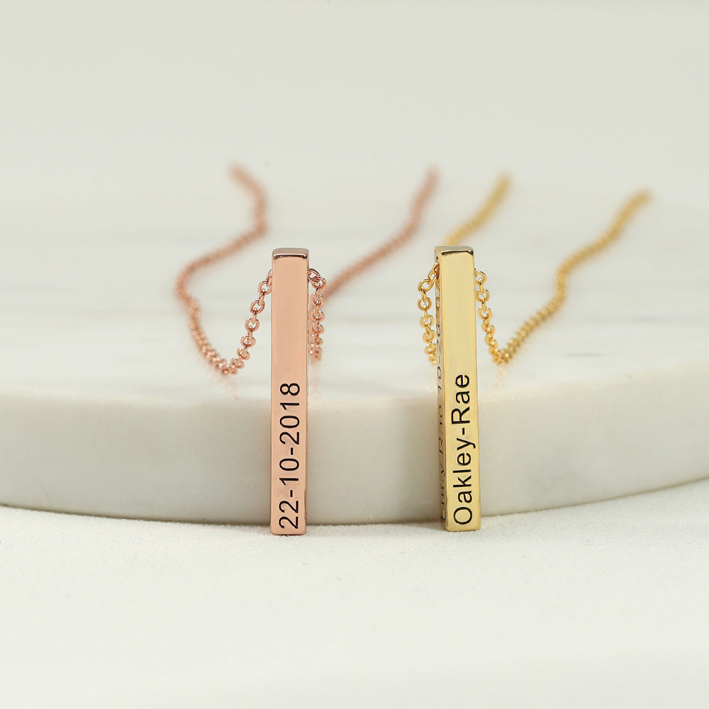 Simple atmosphere can be customized name design all-match necklace Copper 9b07e415-aa15-4ba0-8273-d6c001d0a3f8 Glownestbest
