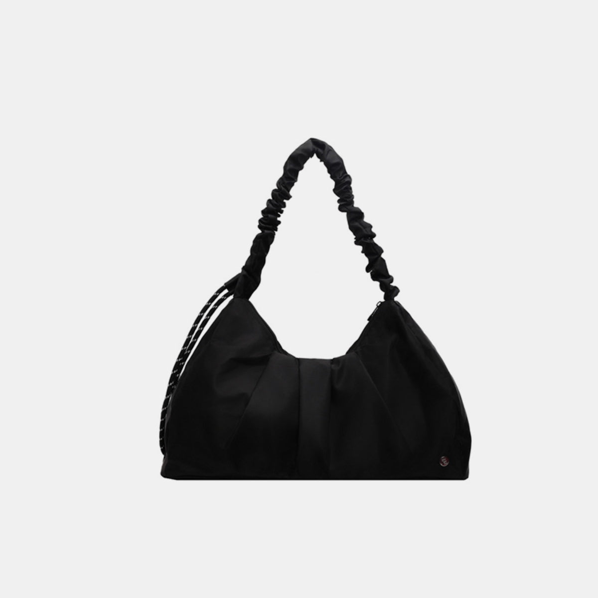 Ruched Large Tote Bag Black One Size b022f06c-8e51-4b80-a43a-5586bc271486-Max Trendsi