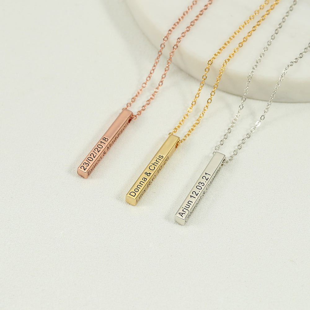 Simple atmosphere can be customized name design all-match necklace cd928d37-2756-404b-a098-a7cdce29b4ed Glownestbest