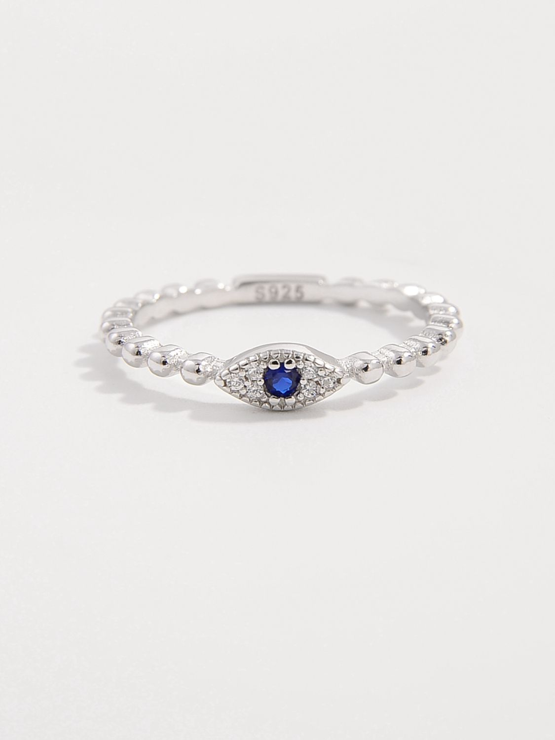 925 Sterling Silver Inlaid Zircon Ring Silver ef5fc1f5-9da7-40dc-b4f9-fe4dc0946d47-Max Trendsi