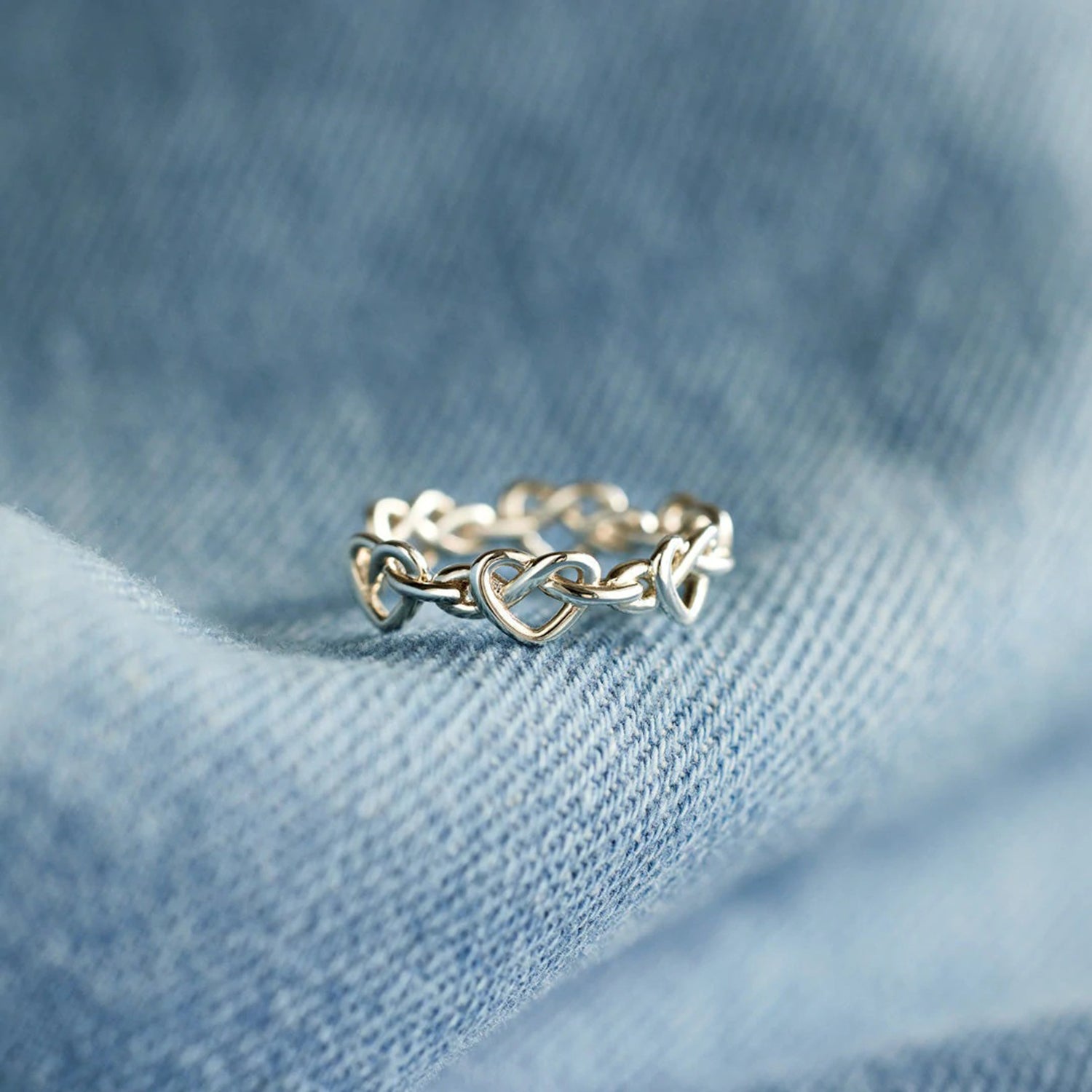 Knotted Hearts 925 Sterling Silver Open Ring Silver 7 f23ae183-07d2-434f-8d8c-af2e48026e5d-Max Trendsi