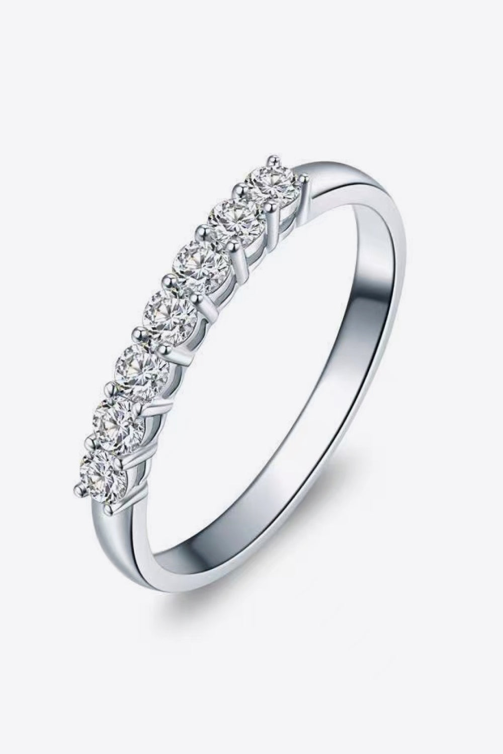 Charming Moissanite 925 Sterling Silver Ring Silver f6422b573e604fb590cdb0eeb27abb1e-Max Glownestbest