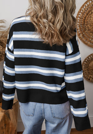 Striped Button Down Long Sleeve Cardigan 005949a0-55ac-4c94-a616-2b320513a5f0-Max Glownestbest