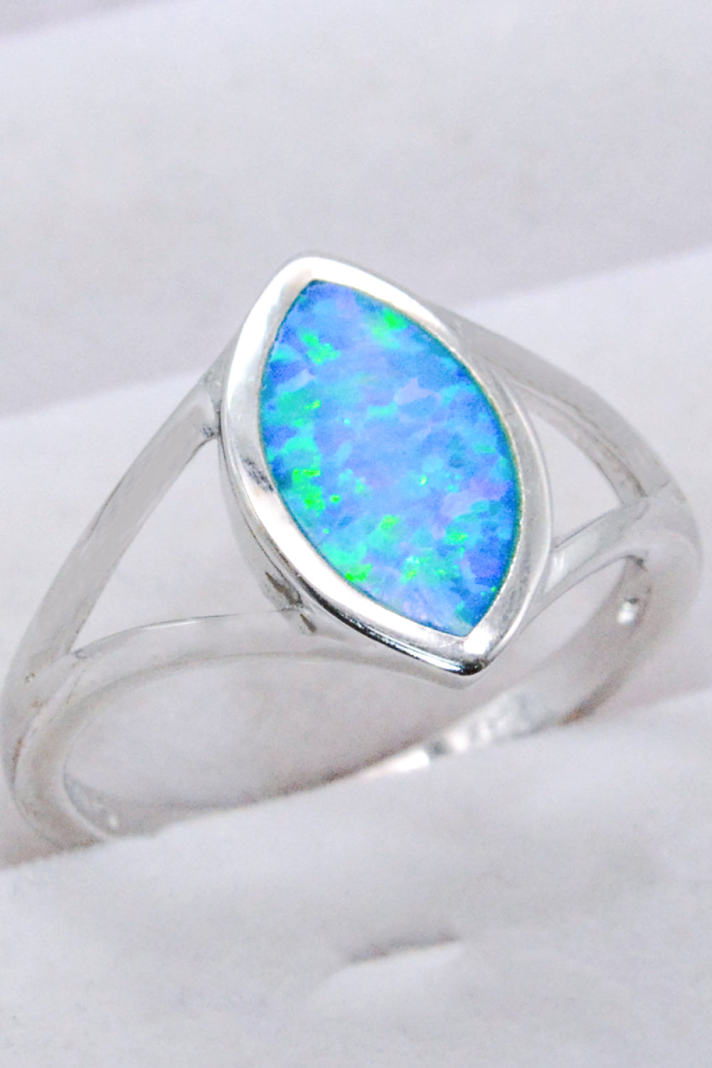 925 Sterling Silver Split Shank Opal Ring 00821f9f71cd445587e00365d72fd727-Max Trendsi