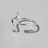 Cat Shape 925 Sterling Silver Ring Silver 01cf1d89-2456-425c-9019-539f56b7f61a-Max Trendsi