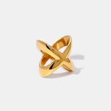 18K Gold-Plated Crisscross Ring Gold 7 022e1d77-6724-4868-aebd-72073f821888-Max Trendsi