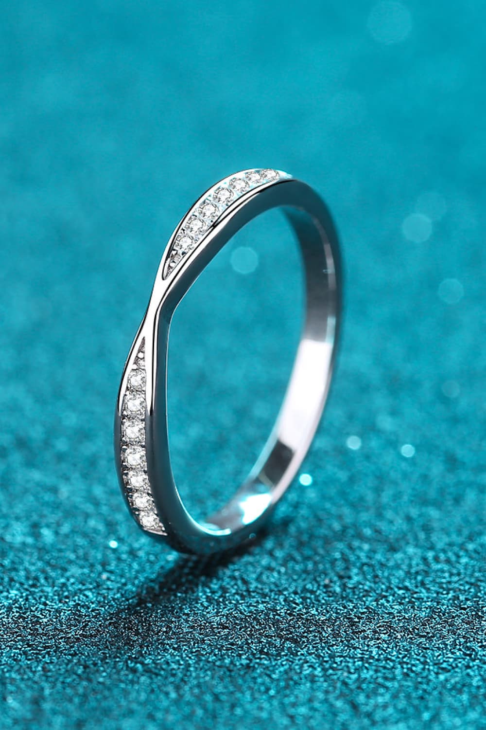 Moissanite Rhodium-Plated Ring 029fa2cd215846dc9f276990efc22d9b-Max Trendsi