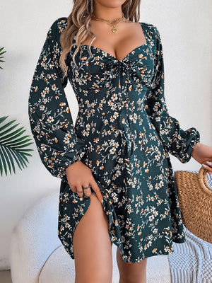 Printed Sweetheart Neck Balloon Sleeve Mini Dress 02f000ab-c52a-46fe-a194-79b87a0fd506-Max Glownestbest