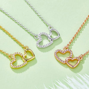 Moissanite 925 Sterling Silver Heart Necklace 03cad502-33c6-4a4d-b945-3691cb690f12-Max Trendsi