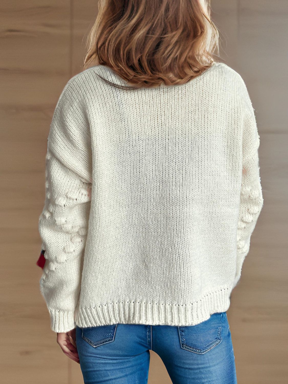 Flower Button Down V-Neck Long Sleeve Cardigan 04acd53c-2920-41be-a102-fa9961da4870-Max Glownestbest