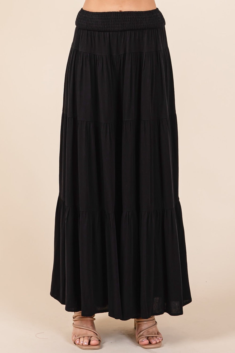Mittoshop Tier Detail Smocked Elastic Waist Wide Leg Pants 04ef1acd-1e5e-421d-be46-99ef3ca2d05e-Max Trendsi