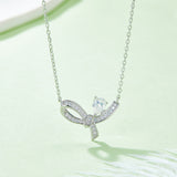 Moissanite 925 Sterling Silver Necklace Silver One Size 051a1b9debe2468087d88d8368d79983-Max Trendsi