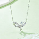 Moissanite 925 Sterling Silver Necklace Silver One Size 051a1b9debe2468087d88d8368d79983-Max Trendsi