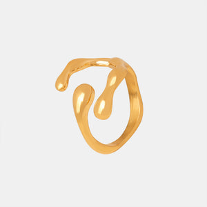 18K Gold-Plated Irregular Open Ring 059d4dd3-15c7-4401-b165-4fe4d7e3235f-Max Trendsi