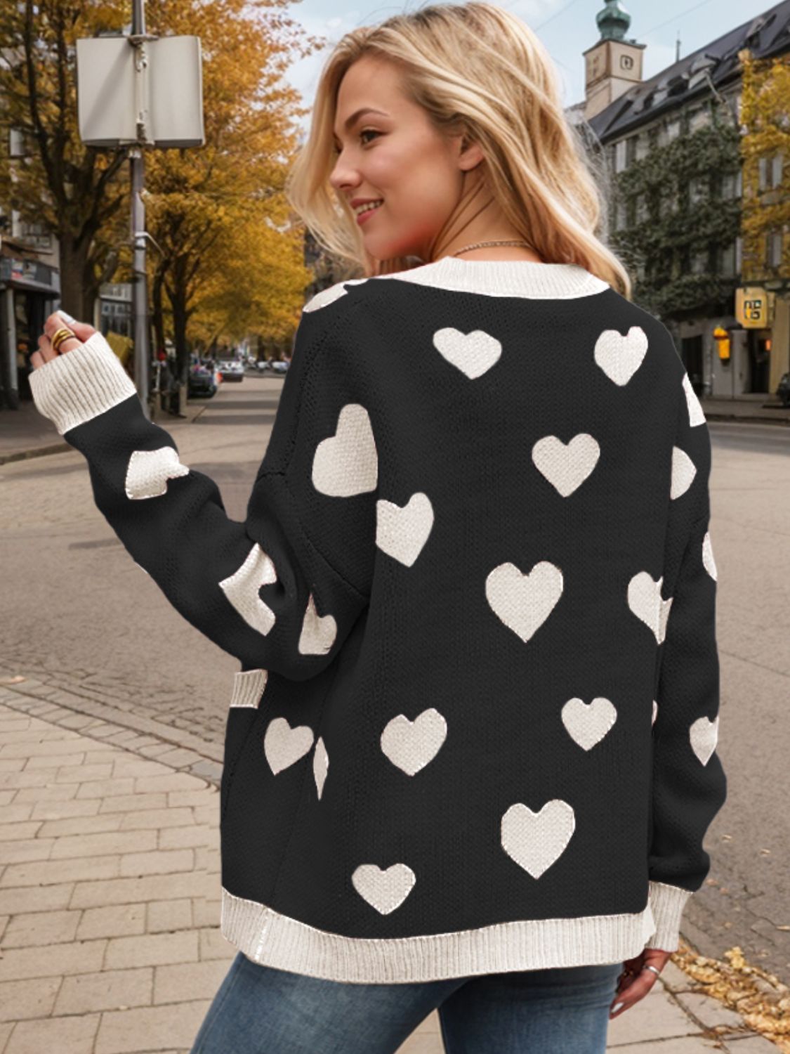 Heart Button Up Dropped Shoulder Long Sleeve Cardigan 05d30490-4db8-41e5-afd9-79ad16340db8-Max Glownestbest