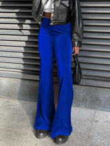 High Waist Flare Pants Royal Blue 064a219b-82d7-4e6e-84da-ea96b3a00e27-Max Trendsi