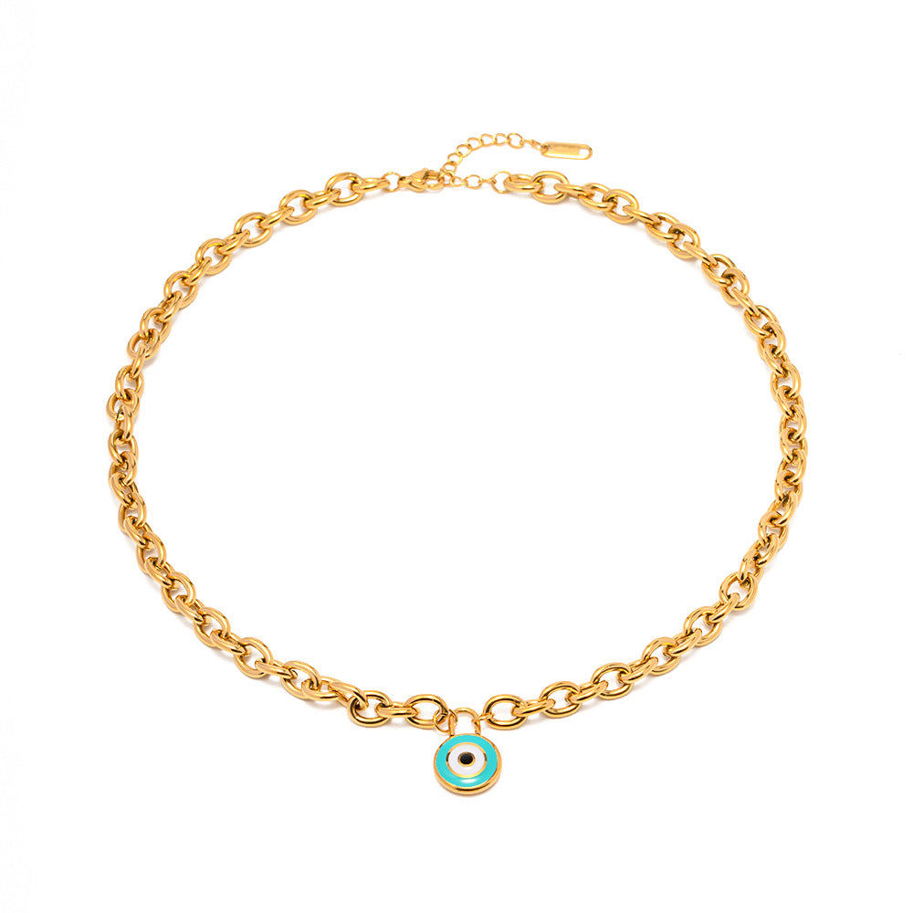 18K Gold Noble Atmosphere Concentric Circle Design Versatile Necklace Only 0686ac86-ceb7-4b7a-a790-623167ff679e Artshiney