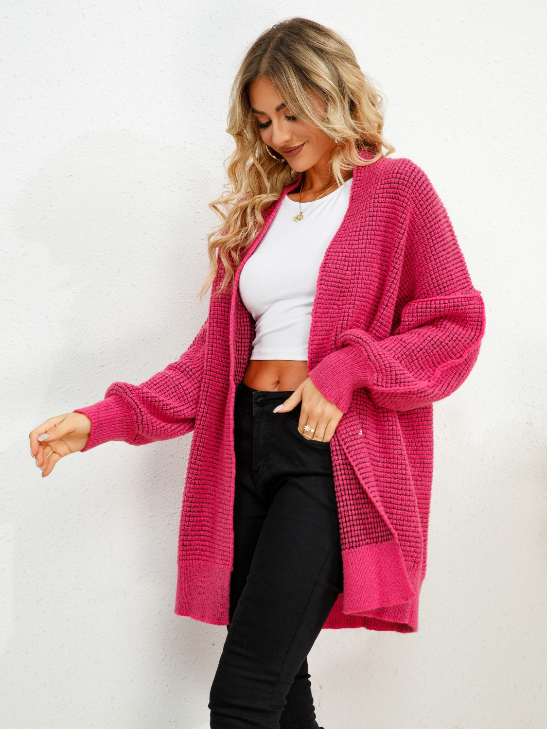 Open Front Dropped Shoulder Cardigan 0733f6e2-47e2-4ccf-90d9-e53f0624873d-Max Glownestbest