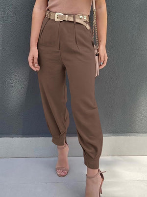 High Waist Cropped Pants 078e9491-947f-42f3-9997-45d61d35afbf-Max Trendsi