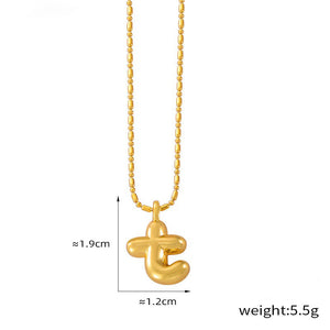 18K gold simple and elegant 26 letters design light luxury style necklace 08209333-f5ae-43f7-bef7-9281a8c9ca22 Artshiney