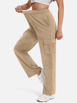 Pocketed High Waist Pants 084bff3a-5f03-4a4c-83a7-ea591a0b68a9-Max Trendsi