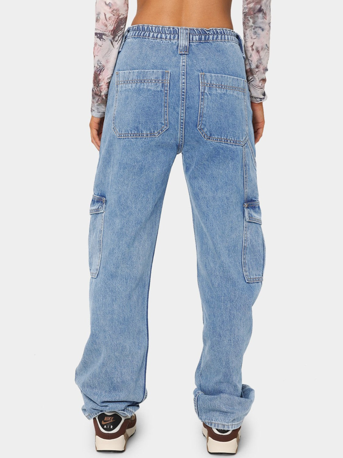 Straight Jeans with Pockets 087e07643a1447808092229c91572cdd-Max Trendsi