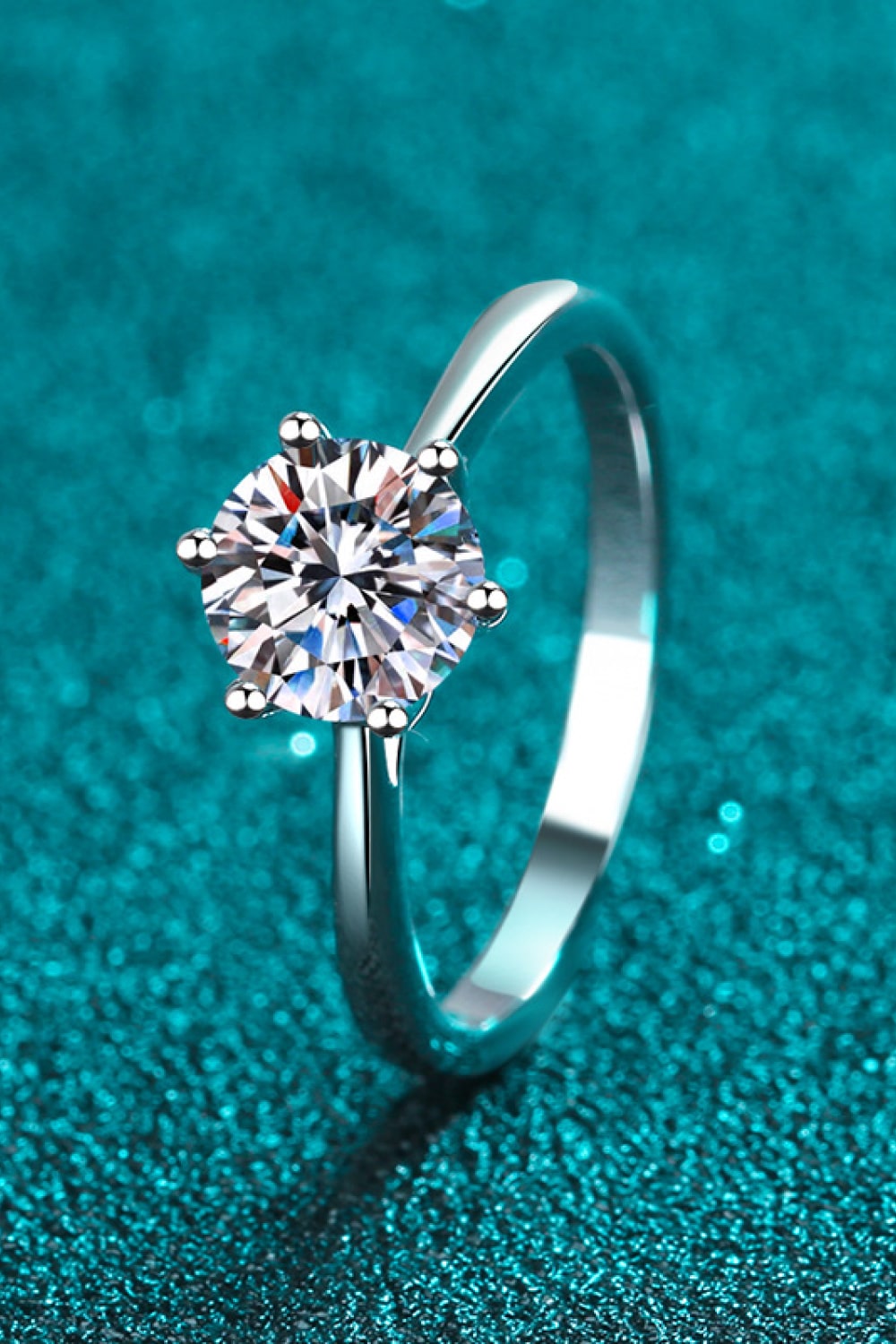 Moissanite 6-Prong Adjustable Ring 08ef5e23ebbc4dac873f75fd300ea5c9-Max Trendsi