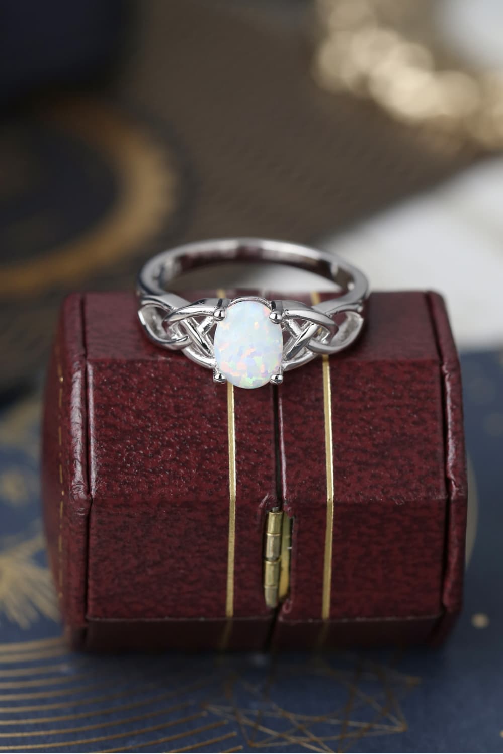 Crisscross 4-Prong Opal Ring 091892bb07384724b0bf2ce01b8d208d-Max Trendsi
