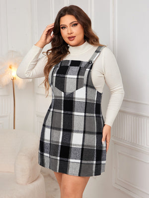 Honey Plus Size Plaid Wide Strap Overall Dress 09a6eb5d-a5f6-488e-81b4-9ab1fd6ef635-Max Glownestbest