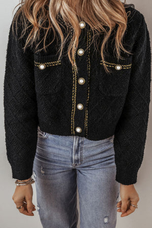 Round Neck Button Up Long Sleeve Cardigan 09aec516-2e64-47ee-acc2-c0cba2f57043-Max Glownestbest