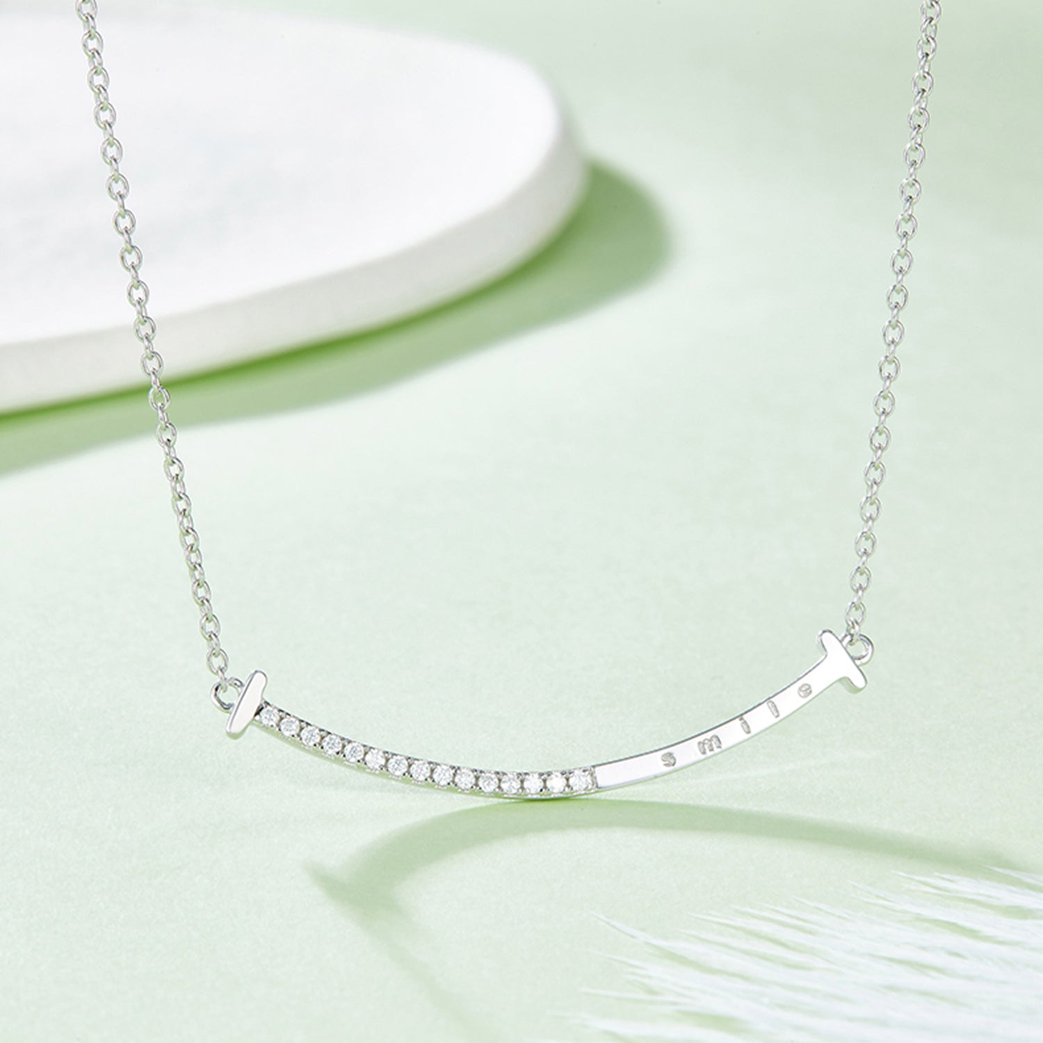 Moissanite 925 Sterling Silver Necklace Silver One Size 0a438082-9ffd-434a-9cb7-487e882cfc1f-Max Trendsi