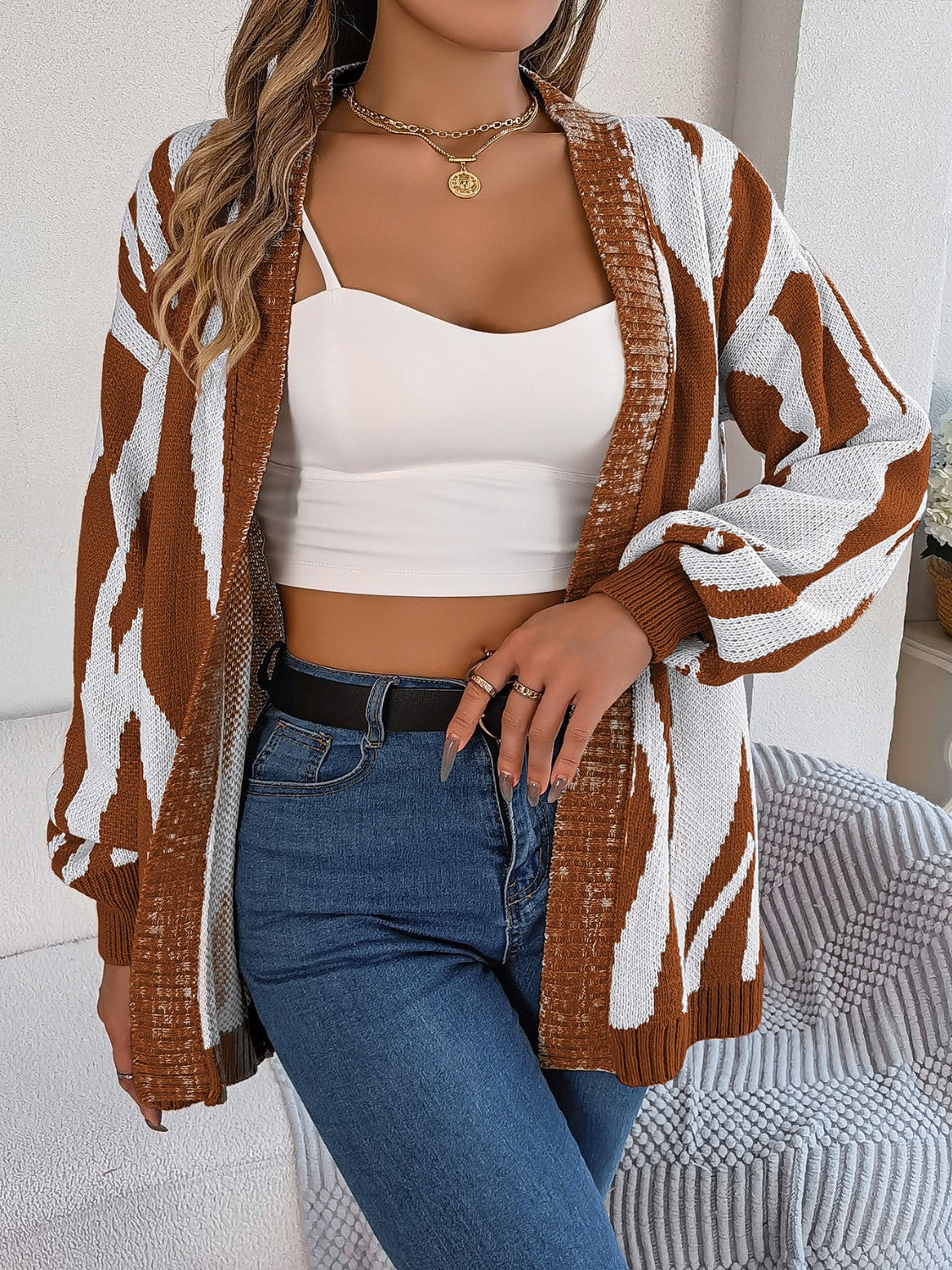 Open Front Animal Print Cardigan 0a85bb00eed1456ba281e11b9df92a90-Max Glownestbest