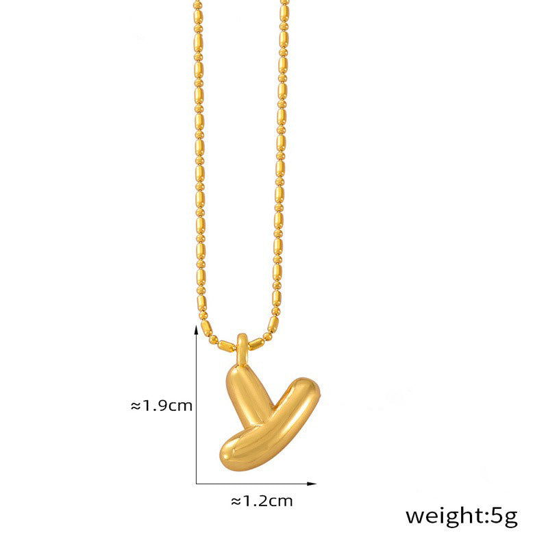 18K gold simple and elegant 26 letters design light luxury style necklace 0b8034ae-b52c-47e6-a1a7-564c3725bb94 Artshiney