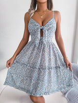 Frill Ditsy Floral Spaghetti Strap Mini Dress Light Blue 0bf5f95d-4a32-49e2-ad1c-22bf63c7cda3-Max Glownestbest