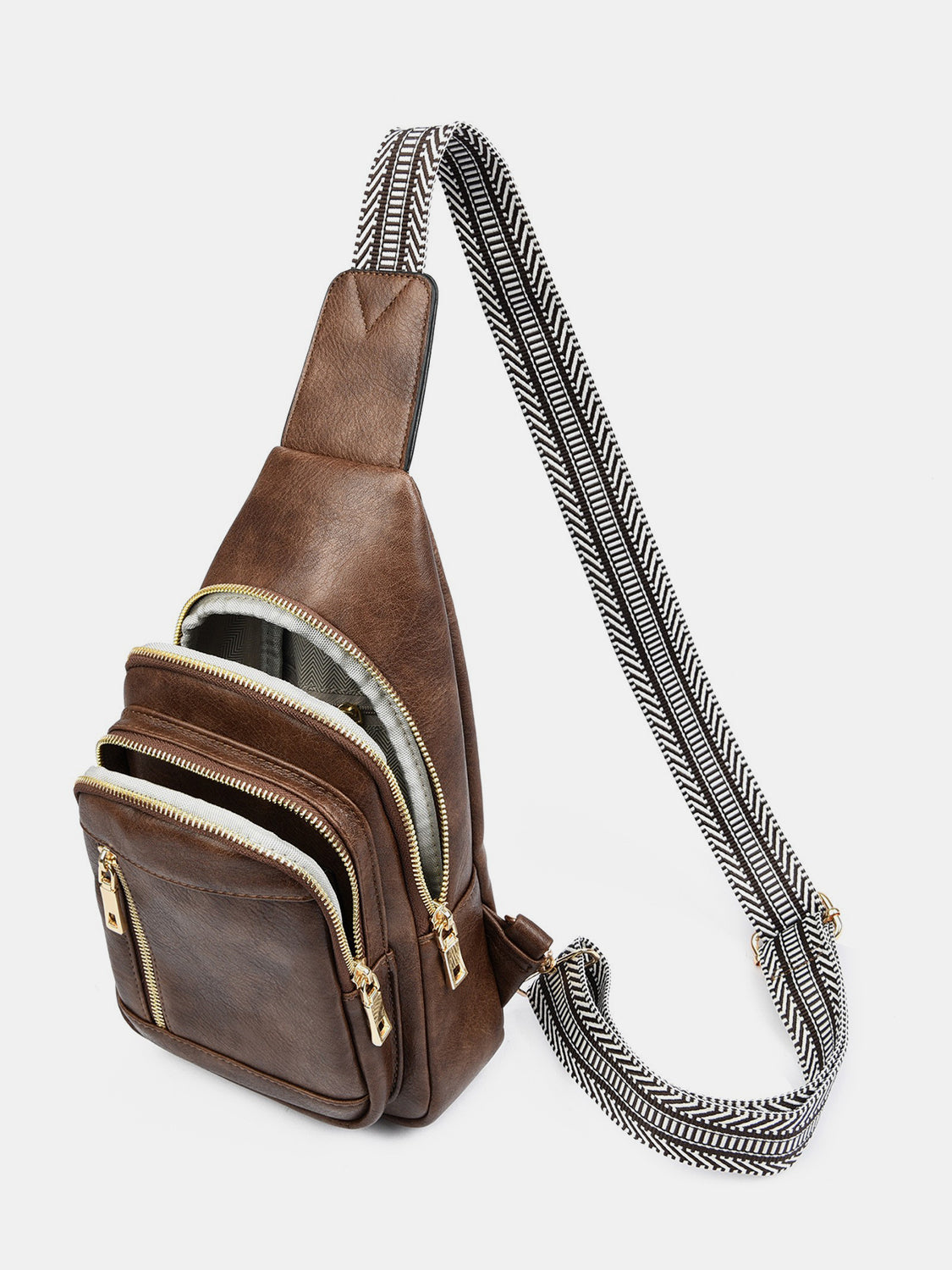 PU Leather Adjustable Strap Crossbody Bag 0bffe5c8-f643-46fd-92cd-97d97657315f-Max Trendsi