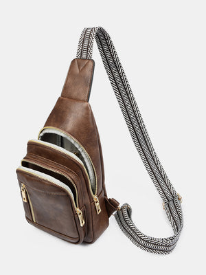 PU Leather Adjustable Strap Crossbody Bag 0bffe5c8-f643-46fd-92cd-97d97657315f-Max Trendsi