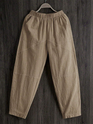 Elastic Waist Pants with Pockets 0cb20e86-bfe8-4b3d-9f48-24f08acfdffa-Max Trendsi