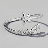 925 Sterling Silver Flower Ring Silver 0cbf5d0e-f38f-4bac-8ae6-393d434d99d8-Max Trendsi