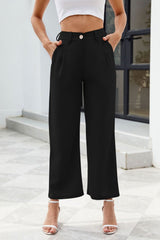 Pocketed High Waist Pants Black 0ccbbda8-3678-4a59-8b4c-7c8f4f398c31-Max Trendsi