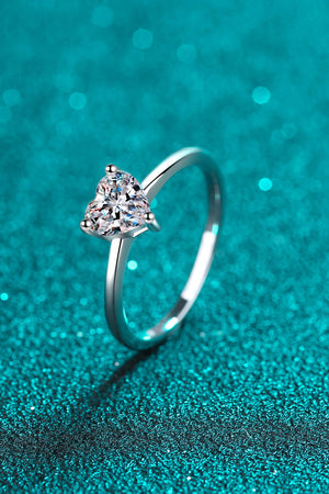 925 Sterling Silver Heart-Shaped Moissanite Solitaire Ring 0cdebe3b91544398b4e8d53c7ca2c170-Max Trendsi